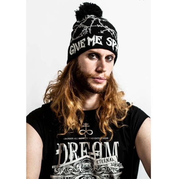 KillStar ✦ Give Me Space Beanie ✦ Black/Grey Knit Pom Hat Unisex NWT - Picture 2 of 7